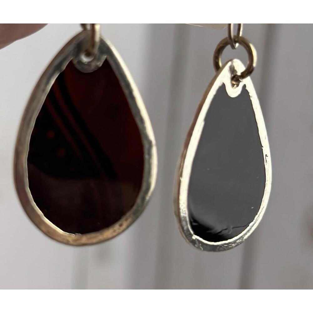 NEW Peyote Bird Sterling Silver Onyx Earrings J082 - Picture 3 of 4